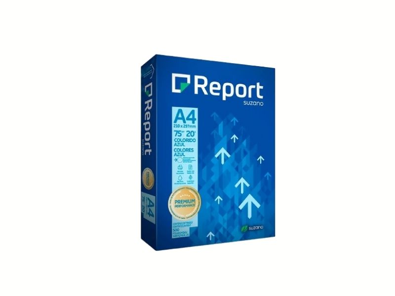 PAPEL COLOR AZUL A4 210X297 PACOTE C/500 FLS REPORT