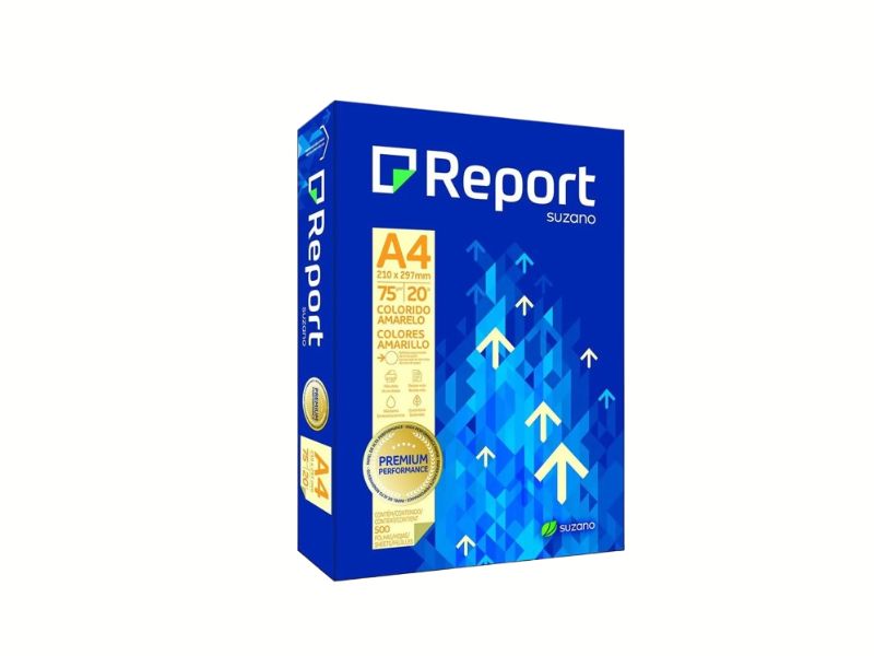 PAPEL COLOR AMARELO A4 210X297 PACOTE C/500 FLS REPORT