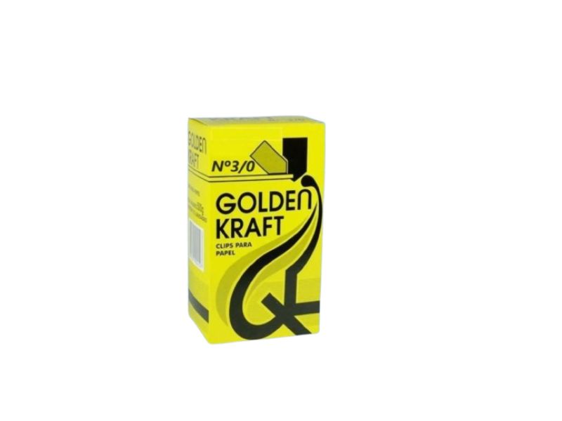 CLIPS 3/0 GRAMAS GALVANIZADOS CAIXA C/445 UN GOLDEN KRAFT
