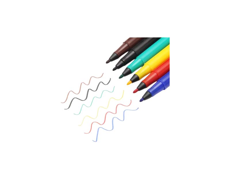 CANETA HIDROGRAFICA PONTA 2MM 6 CORES ACRILEX