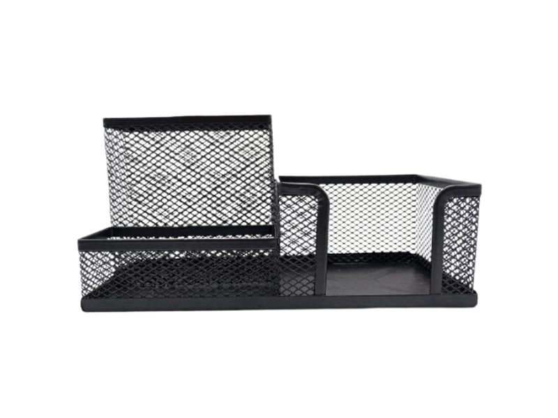 ACESSÓRIO PARA MESA ARAMADO 3 COMPARTIMENTOS QUADRADO PRETO BRW ACESSÓRIO PARA MESA ARAMADO 3 COMPARTIMENTOS QUADRADO PRETO BRW
