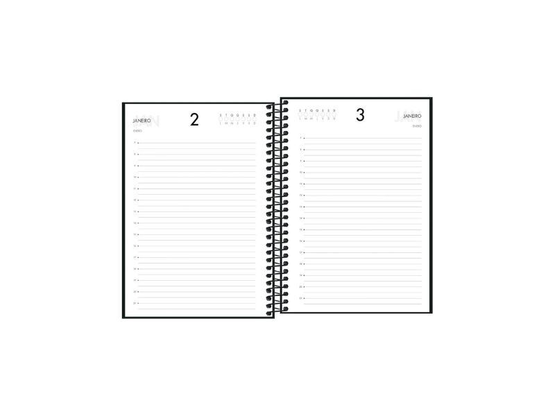AGENDA PERMANENTE NAPOLI CAPA DURA ESPIRAL 192 FLS. 129 MM X 187 MM - TILIBRA