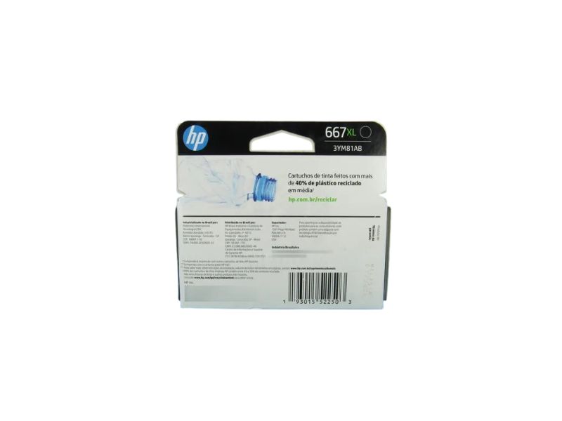 CARTUCHO 3YM81AB  (667XL) 8.5ML PRETO HP