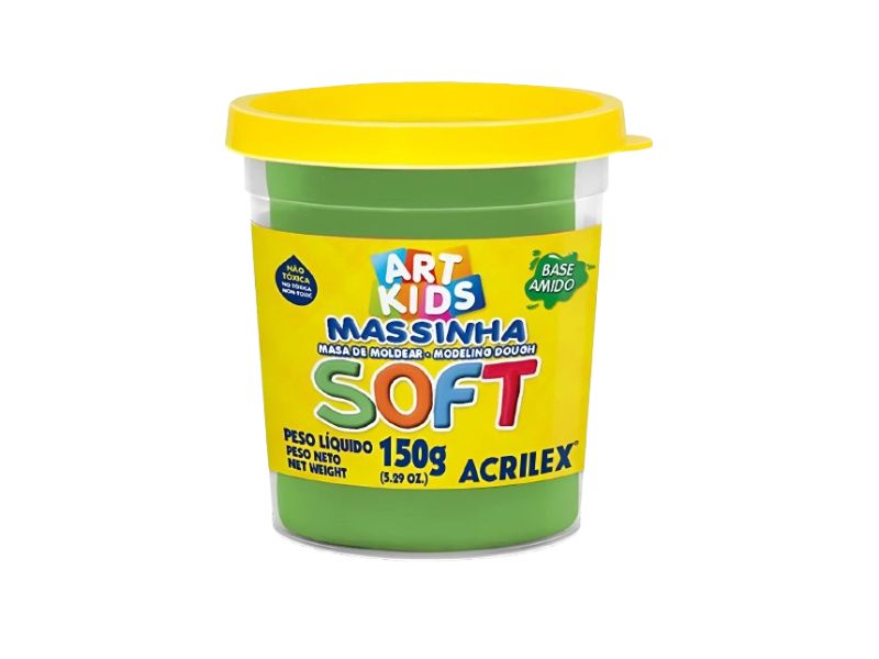 MASSA PARA MODELAR SOFT 500 G (VERDE) ACRILEX