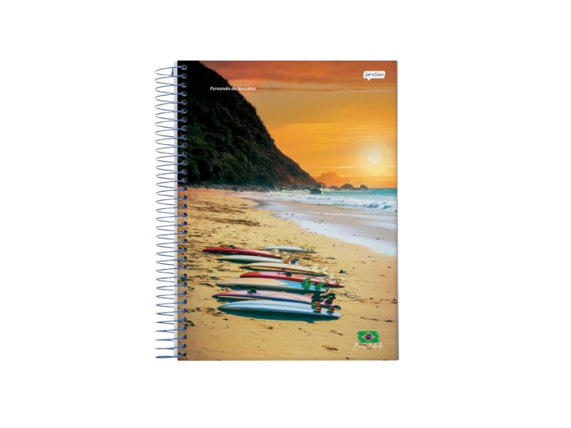 CADERNO 1/4 ESPIRAL CAPA FLEX 96FLS BRASILIDADES JANDAIA