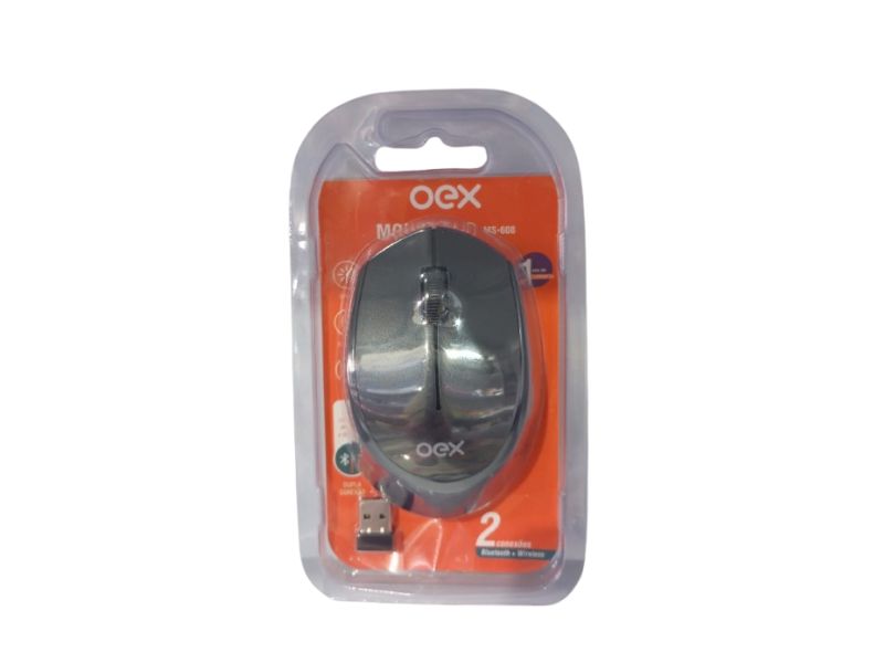 MOUSE GLID PRETO OEX MS608 S/FIO BLUETOOTH