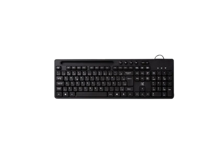 TECLADO USB MULTIMIDIA PROP COM FIO PRETO 60000145 MAXRINT