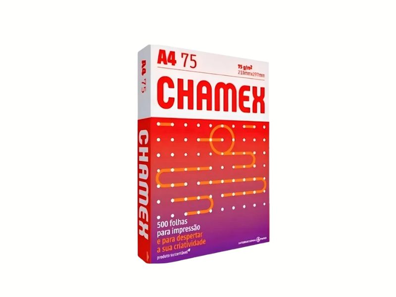 PAPEL A4 CHAMEX  BCO 75G 210X297 PACOTE C/500 FLS