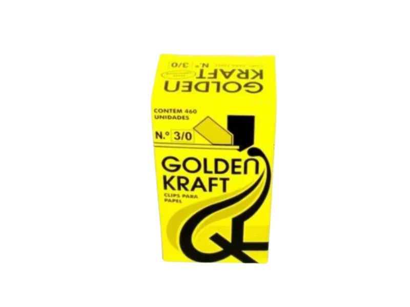 CLIPS 3/0 GRAMAS GALVANIZADOS CAIXA C/445 UN GOLDEN KRAFT