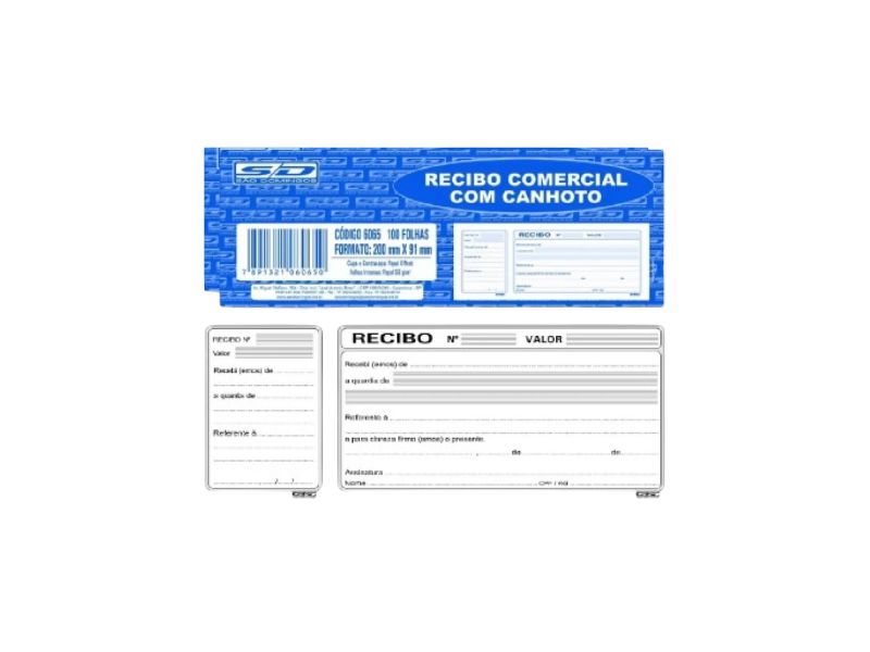 RECIBO COML COM CANHOTO 200 X 91 C/50FLS (10046) SD