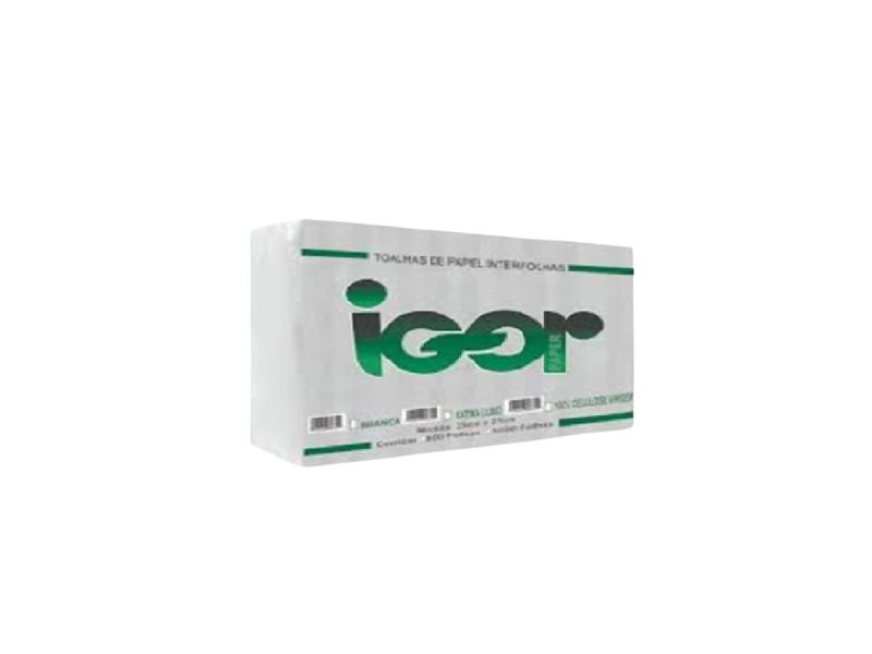 PAPEL TOALHA INTERFOLHAS BRANCO 20 X 21  PCT C/ 1000 FLS IGOR