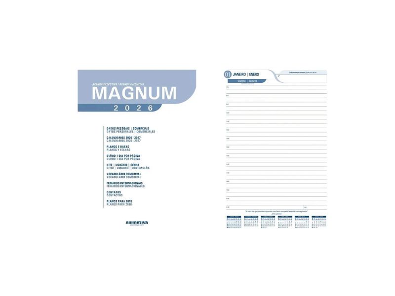AGENDA ANUAL COST MAGNUM C/192FLS MOD: 9405 ANIMATIVA