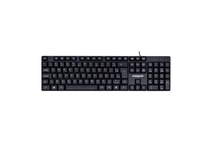 TECLADO OFFICEEASY COM FIO USB2.0 PRETO (60000153 )  MAXPRINT