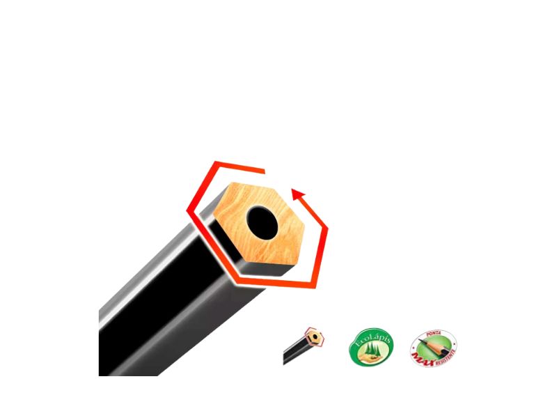 LAPIS PRETO N°2 = HB SEXTAVADO ECOLAPIS FABER-CASTELL