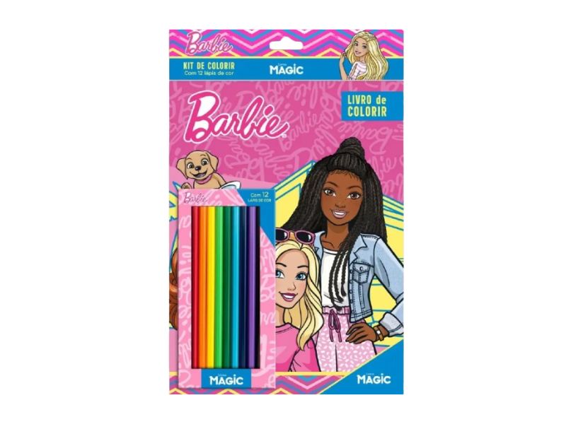 LIVRO INFANTIL COLORIR KIT LAPIS DE COR BARBIE 16PGS MAGIC KIDS LIVRO INFANTIL COLORIR KIT LAPIS DE COR BARBIE 16PGS MAGIC KIDS