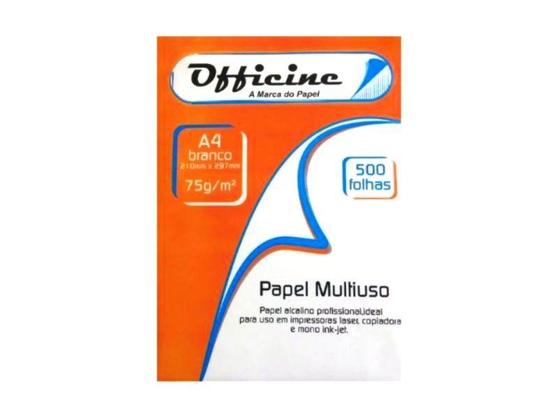 PAPEL A4 OFFICINE  BCO 75G 210X297 PACOTE C/500 FLS