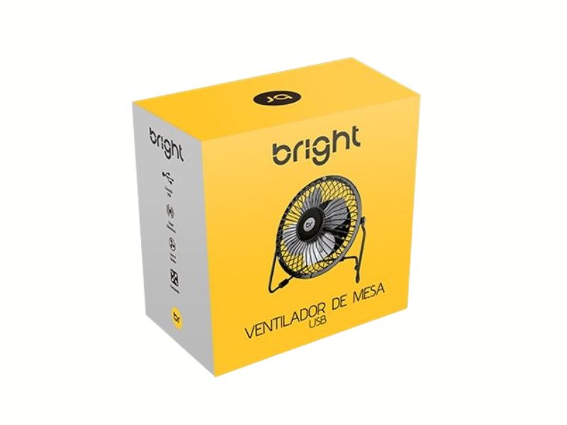 VENTILADOR USB SILENCIOSO USB PRETO - BRIGHT