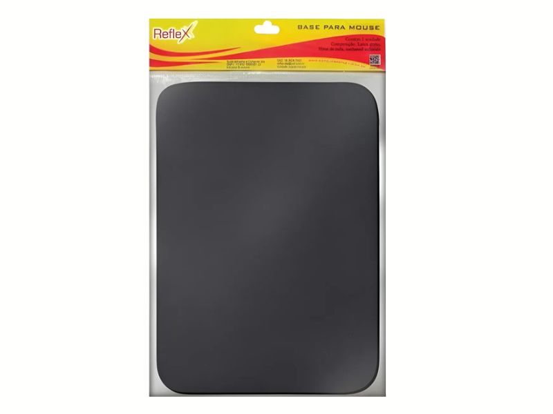 MOUSE PAD TECIDO EMBORRACHADO PRETO - REFLEX