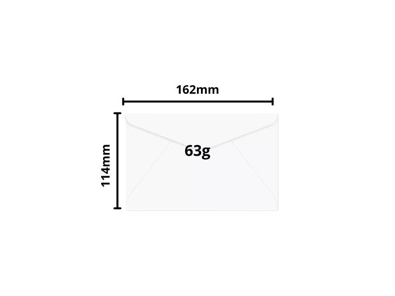 ENVELOPE S/RPC SACO BCO COF/10 SCRITY 114X162 63G CX C/1000