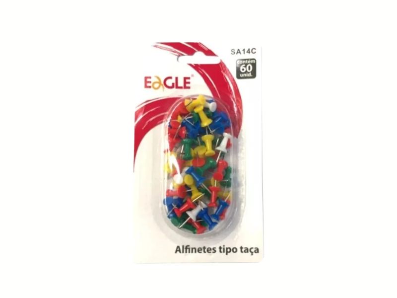 ALFINETES TIPO TACA C/60 UNIDADES CORES SORTIDAS CIS
