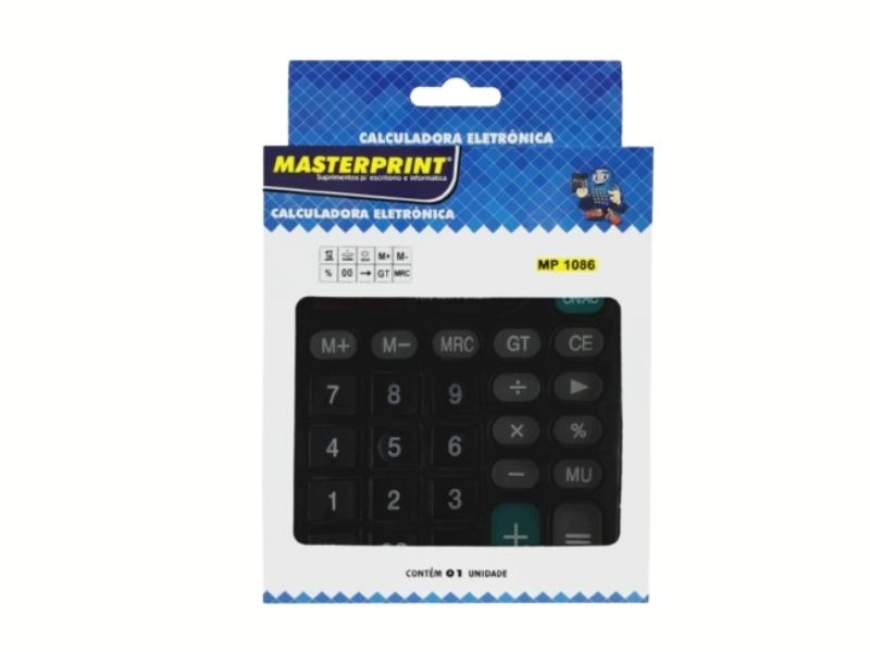 CALCULADORA MP1086 MANUAL 12 DÍGITOS MASTERPRINT