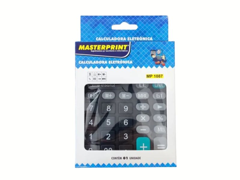 CALCULADORA MP1087 MANUAL 12 DÍGITOS MASTERPRINT