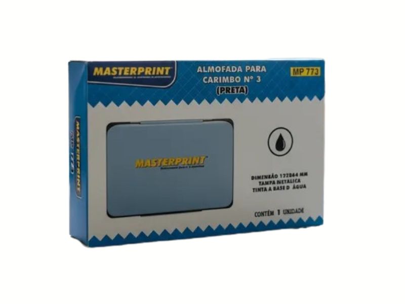 ALMOFADA PARA CARIMBO MP773 PRETO MASTERPRINT