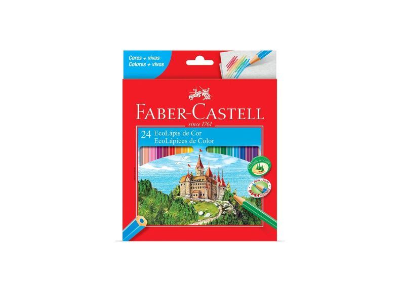 LAPIS DE COR SEXTAVADO ECOLAPIS 24 CORES FABER-CASTEL