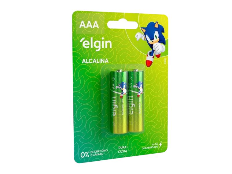 PILHA PALITO ALCALINA AAA C/2 ELGIN