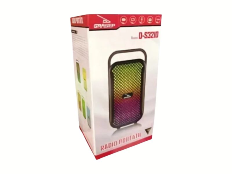 CAIXA DE SOM PORTATIL BLUETOOTH 5.0 + EDR 12W RMS COM ENTRADA USB GRASEP