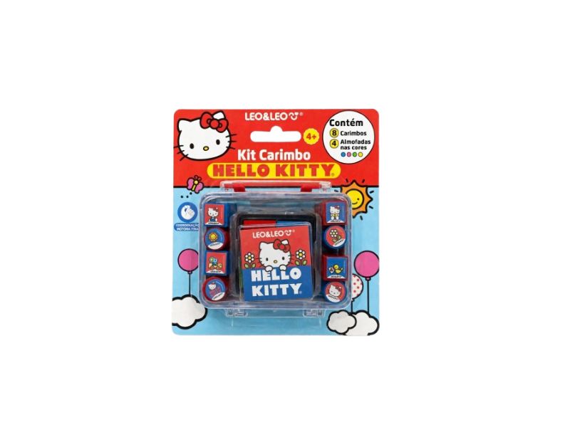 CARIMBO PEDAGÓGICO HELLO KITTY COM ALMOFADA 8 MODELOS LEONORA CARIMBO PEDAGÓGICO HELLO KITTY COM ALMOFADA 8 MODELOS LEONORA