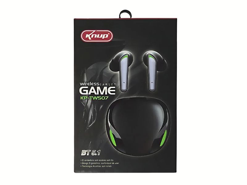 FONE BLUETHOOTH 5.1 GAMER ,ESTÉREO,DISTANCIA DE  OPERAÇÃO 10 MT,TEMPO DE BATERIA USO CONTINUO 4H,  FN-38 KNUP