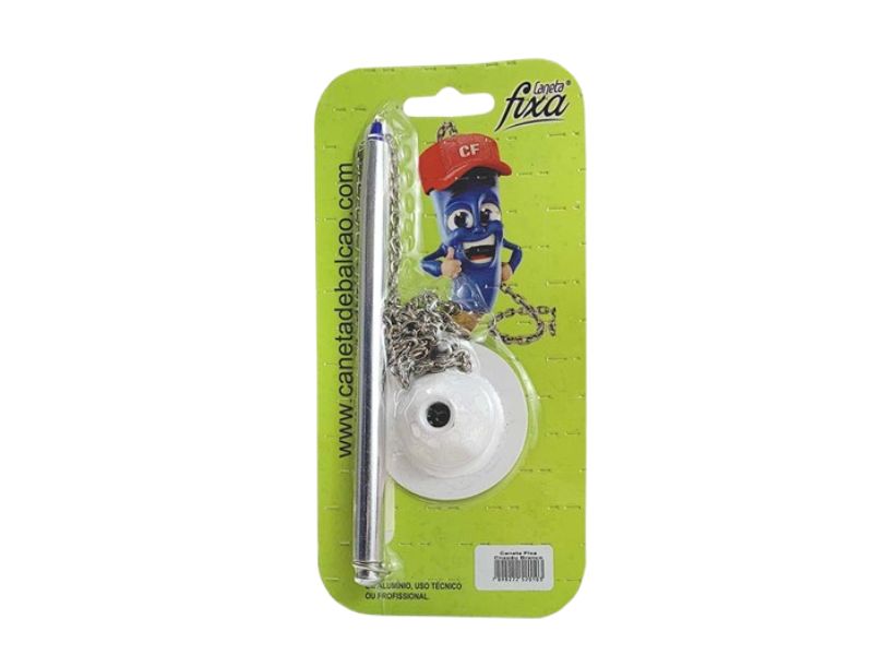 CANETA FIXA CHAPEU C/ SUPORTE BRANCO