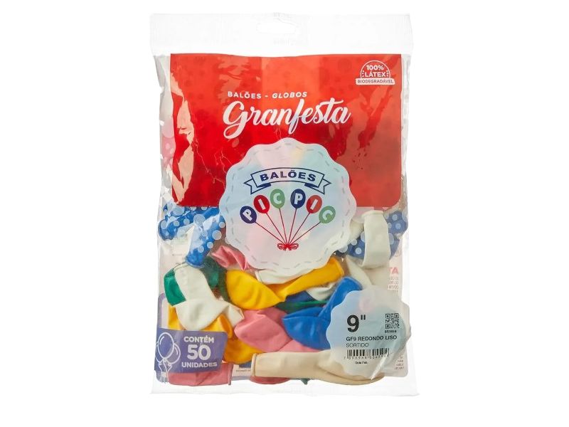 BALAO GRAN FESTA N.09 COLORIDO PCT.C/50 RIBERBALL BALAO GRAN FESTA N.09 COLORIDO PCT.C/50 RIBERBALL
