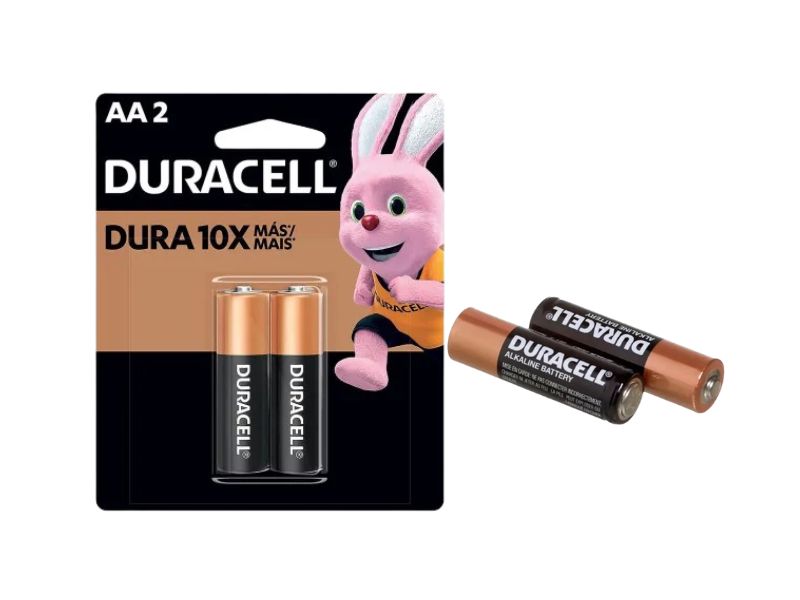 PILHA PEQUENA ALCALINA AA C/2 UNI DURACELL