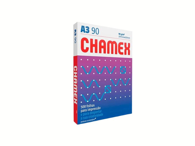 PAPEL A3 90G 420X297 PACOTE C/500 FLS CHAMEX