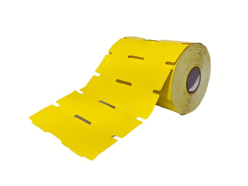 ETIQUETA PARA MARCACAO DE GONDOLA 105 MM X 30 MM COM 1000 AMARELA - RIO BRANCO BOBINAS