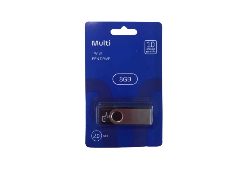 PEN DRIVE TWIST PRETO 8GB (PD587) MULTILASER