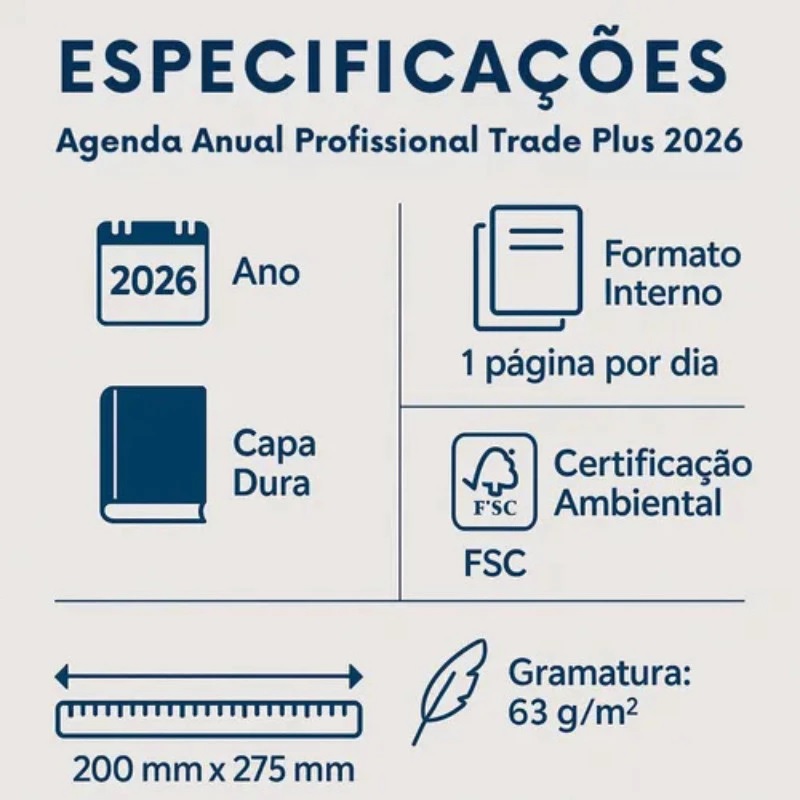 AGENDA ANUAL CADERNO ESP TRADE PLUS C/196FLS ANIMATIVA