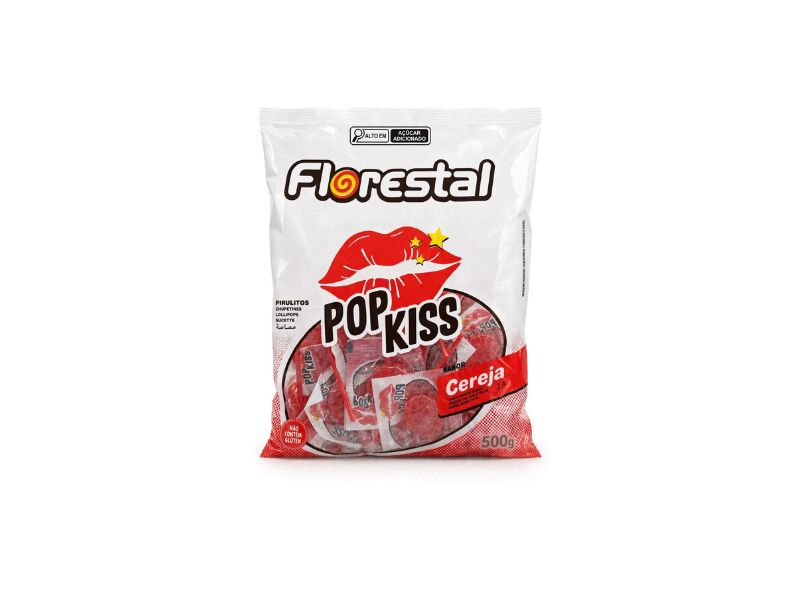 PIRULITO POP KISS CEREJA 50UN FLORESTAL