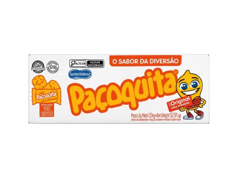 PACOCA PACOQUITA ROLHA EMBR CX 100X15GR AMENDOIM