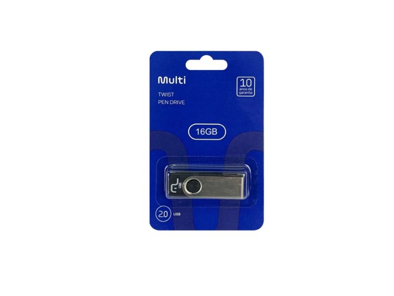 PEN DRIVE TWIST PRETO 16GB (PD588) MULTILASER