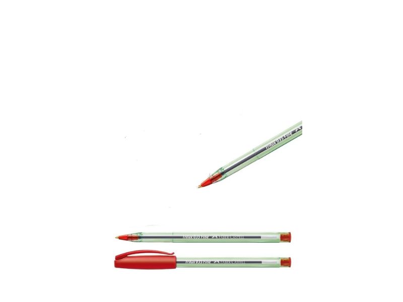 CANETA ESF FABER CASTELL TRILUX 035 PONTA FINE VERMELHA