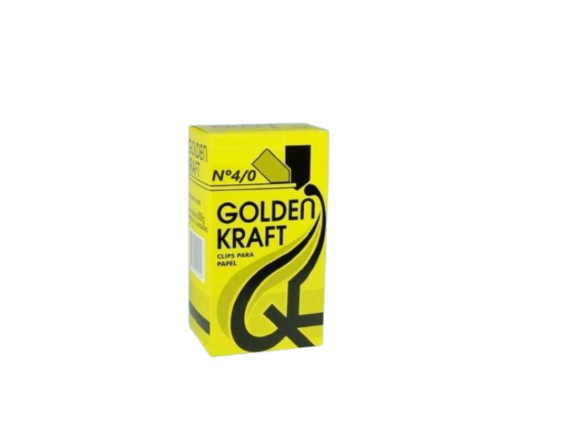 CLIPS 4/0 GRAMAS GALVANIZADOS CAIXA C/400 UN GOLDEN KRAFT