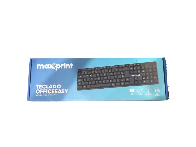 TECLADO OFFICEEASY COM FIO USB2.0 PRETO (60000153 )  MAXPRINT
