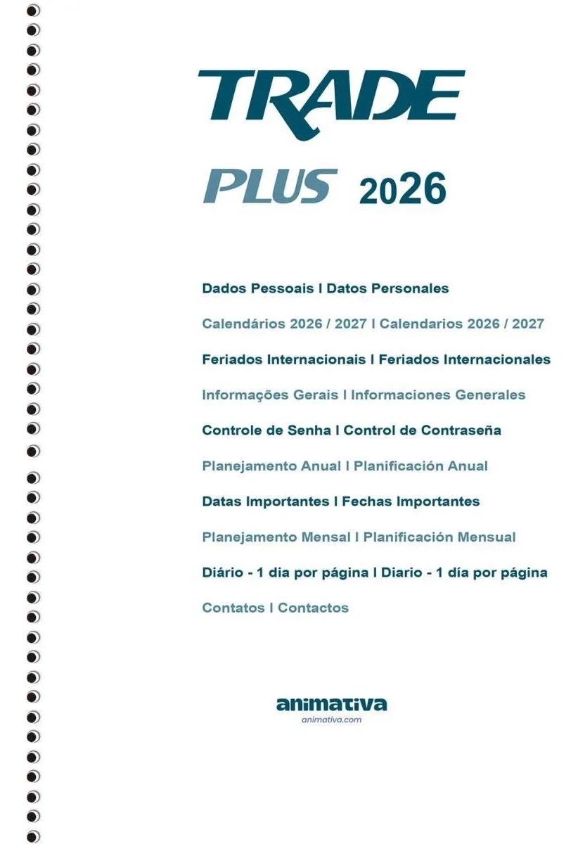 AGENDA ANUAL CADERNO ESP TRADE PLUS C/196FLS ANIMATIVA