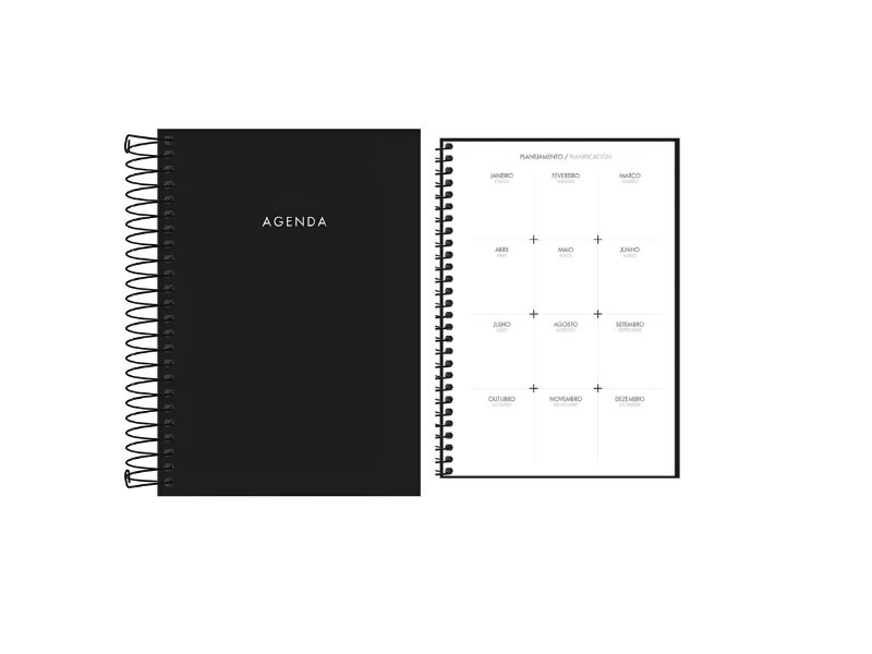 AGENDA PERMANENTE NAPOLI CAPA DURA ESPIRAL 192 FLS. 129 MM X 187 MM - TILIBRA