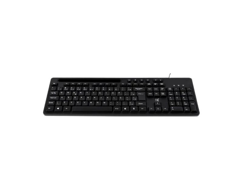 TECLADO USB MULTIMIDIA PROP COM FIO PRETO 60000145 MAXRINT