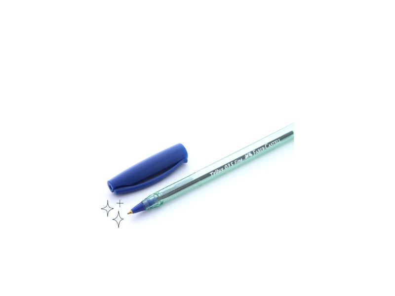 CANETA ESF FABER CASTELL TRILUX 035 PONTA FINE AZUL UND
