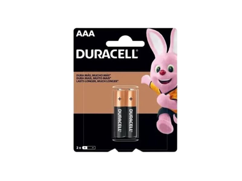 PILHA PALITO ALCALINA AAA C/2 UNI DURACELL